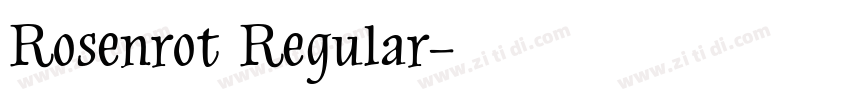 Rosenrot Regular字体转换